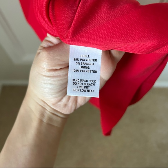 Lulus Cherry Red Mini Skater Dress Extra Small XS V-Neck Racerback - Picture 11 of 11